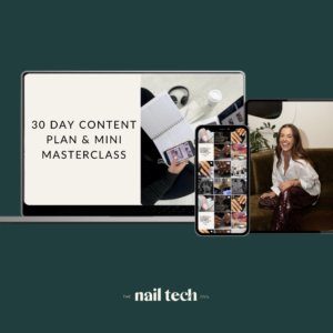 30 Day Content Plan & Mini Masterclass For Nail Techs - Pay in Full